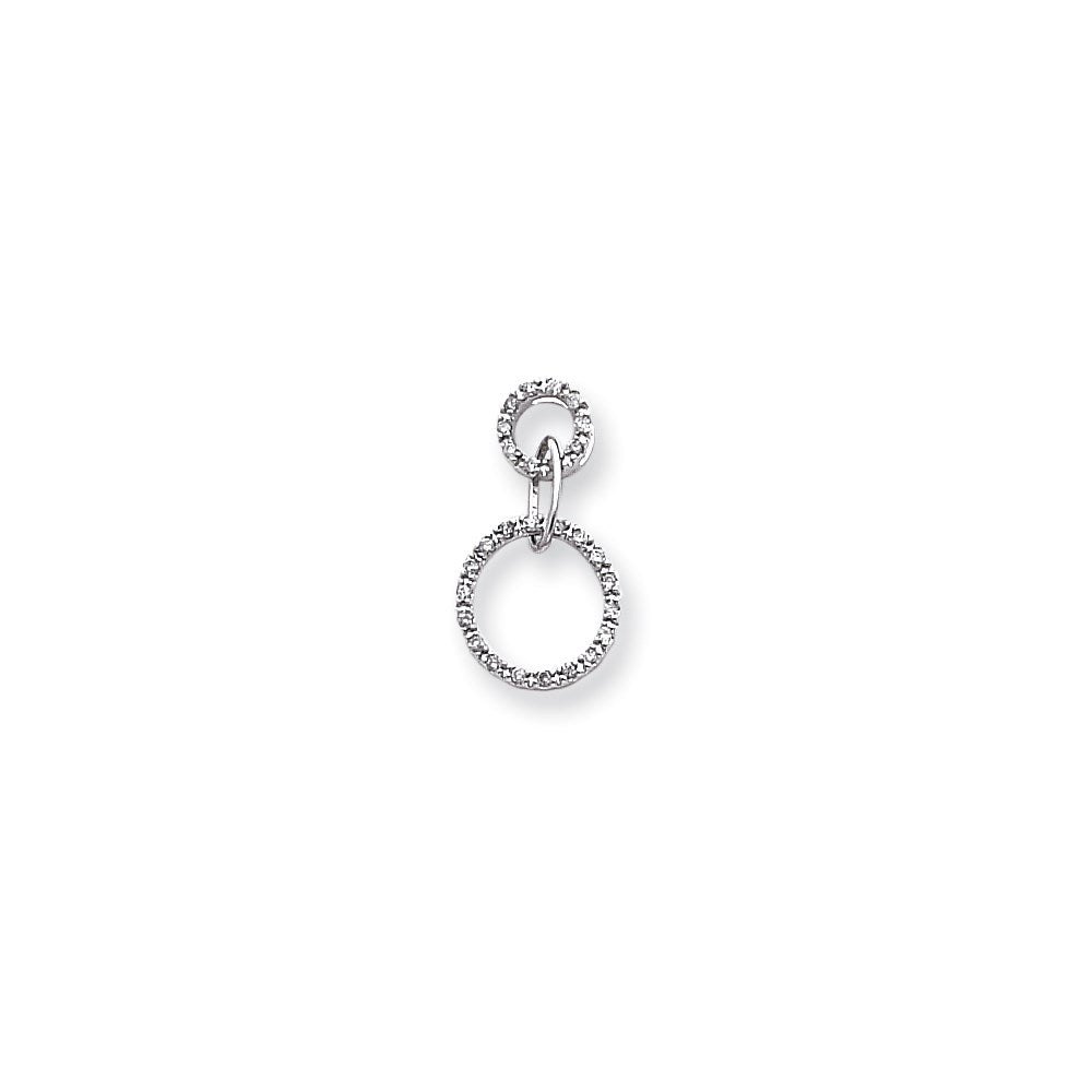 14k White Gold AA Quality Completed Vintage Real Diamond Pendant
