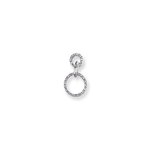 14k White Gold AA Quality Completed Vintage Real Diamond Pendant