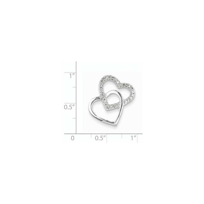 14k White Gold AA Quality Completed Real Diamond Vintage Heart Pendant