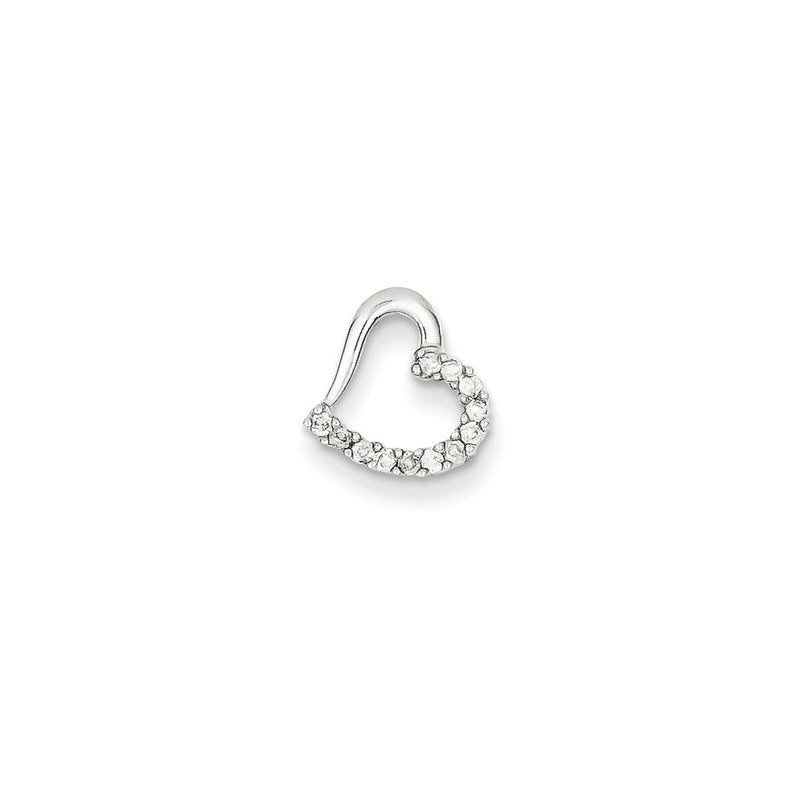 14k White Gold Real Diamond Pendant