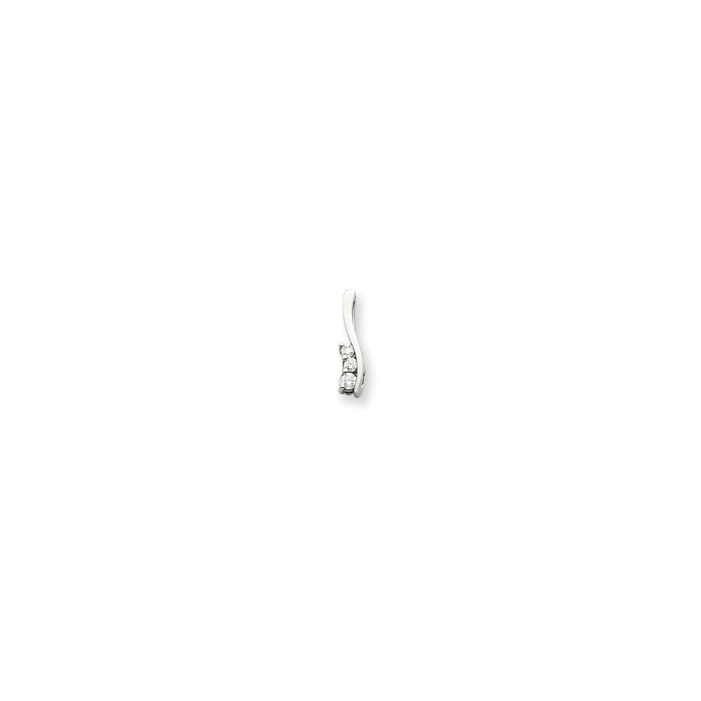 14k White Gold AA Real Diamond pendant