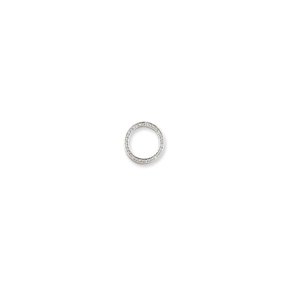 14k White Gold AA Real Diamond pendant