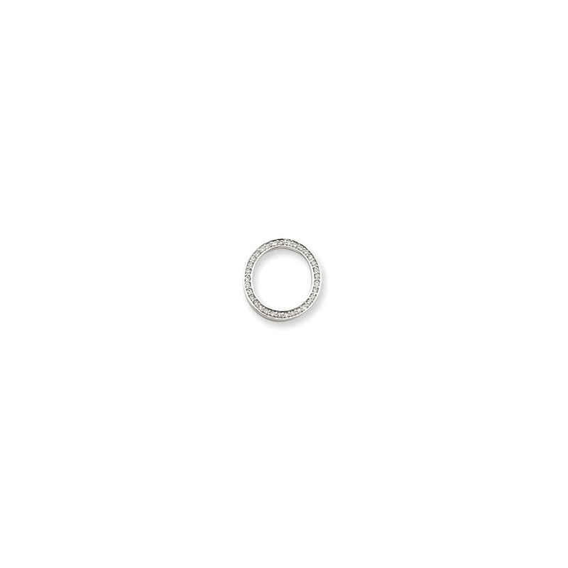 14k White Gold AA Real Diamond pendant