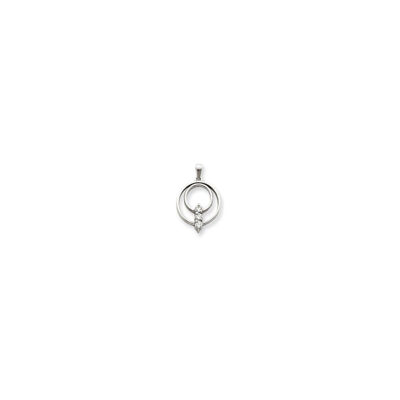 14k White Gold Moissanite Pendant