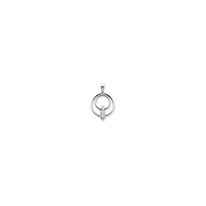 14k White Gold Moissanite Pendant