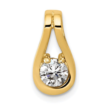 14k 4.7mm A Diamond Teardrop Shape Slide Pendant