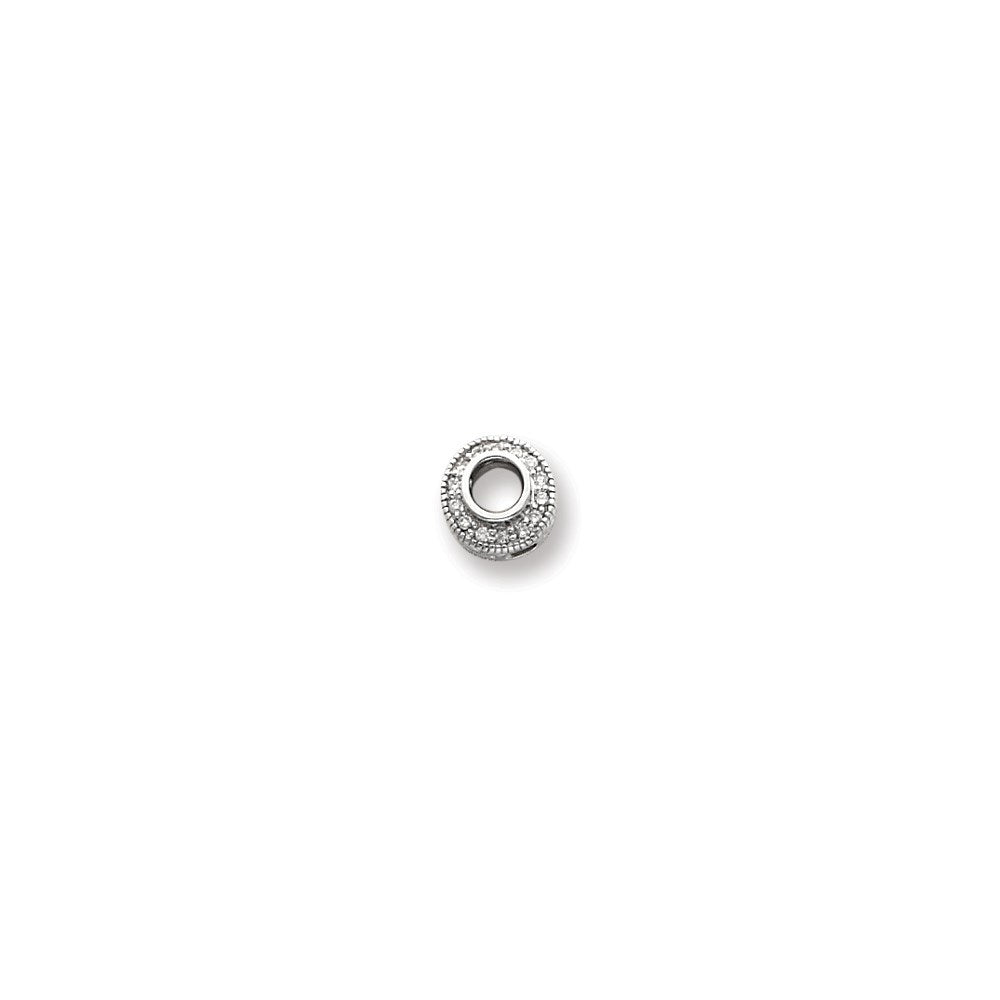 14k White Gold A Diamond pendant