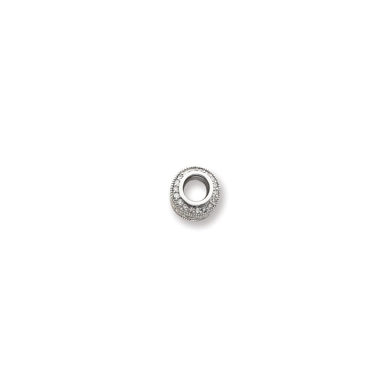 14k White Gold VS Diamond Circle Pendant