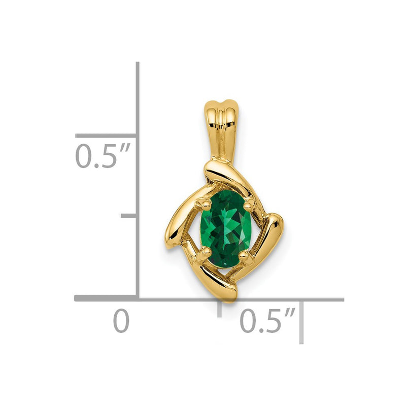 14k 6x4mm Oval Mount St. Helens Pendant