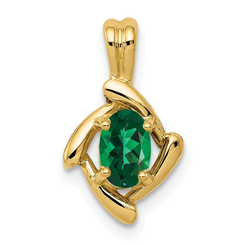 14k 6x4mm Oval Mount St. Helens Pendant