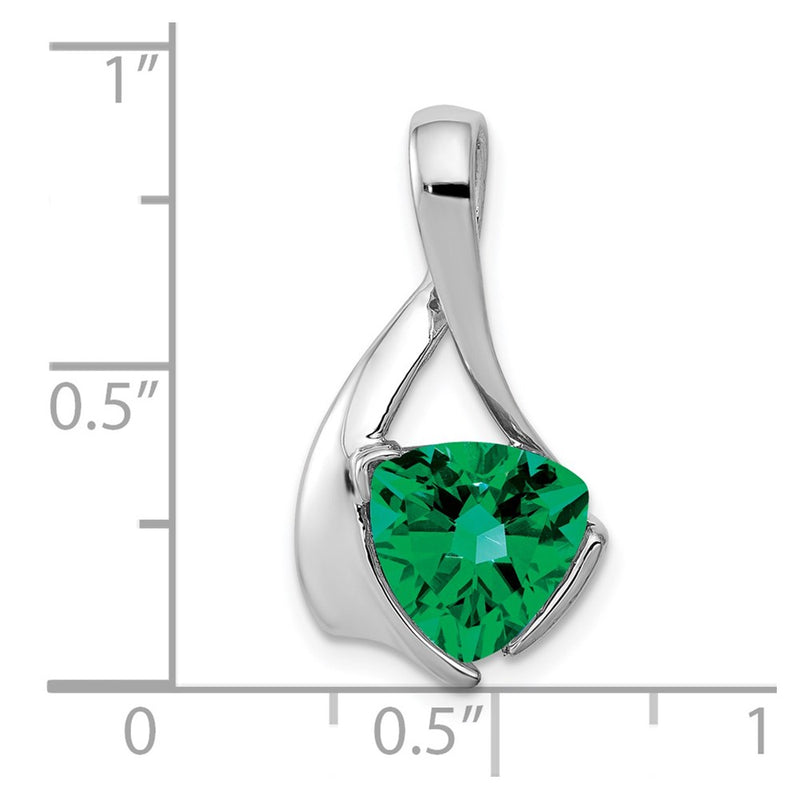 14k White Gold 8mm Mount St. Helens Pendant