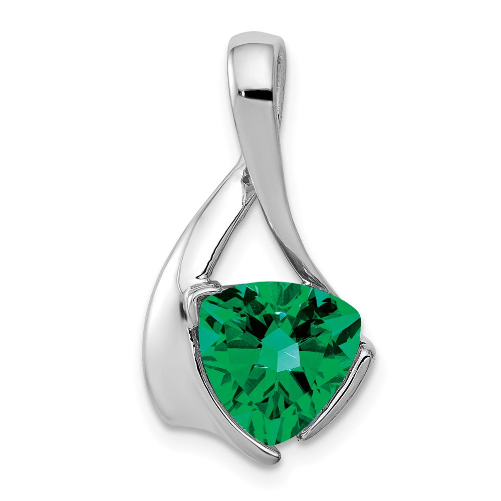 14k White Gold 8mm Mount St. Helens Pendant