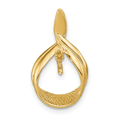 14K Yellow Gold 7mm White Round Freshwater Cultured Pearl AA Real Diamond Pendant