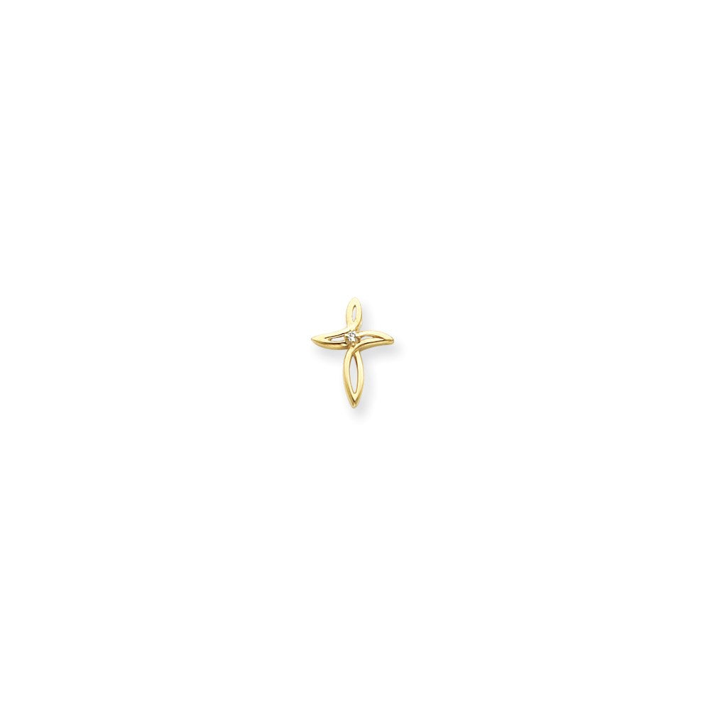 14k VS Diamond cross pendant