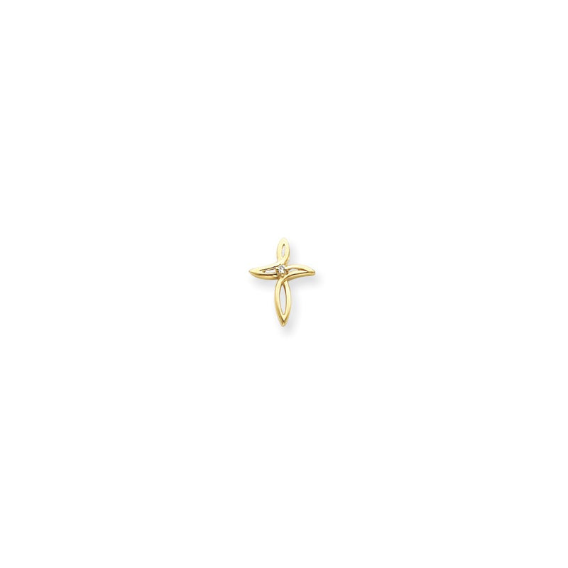 14k VS Diamond cross pendant