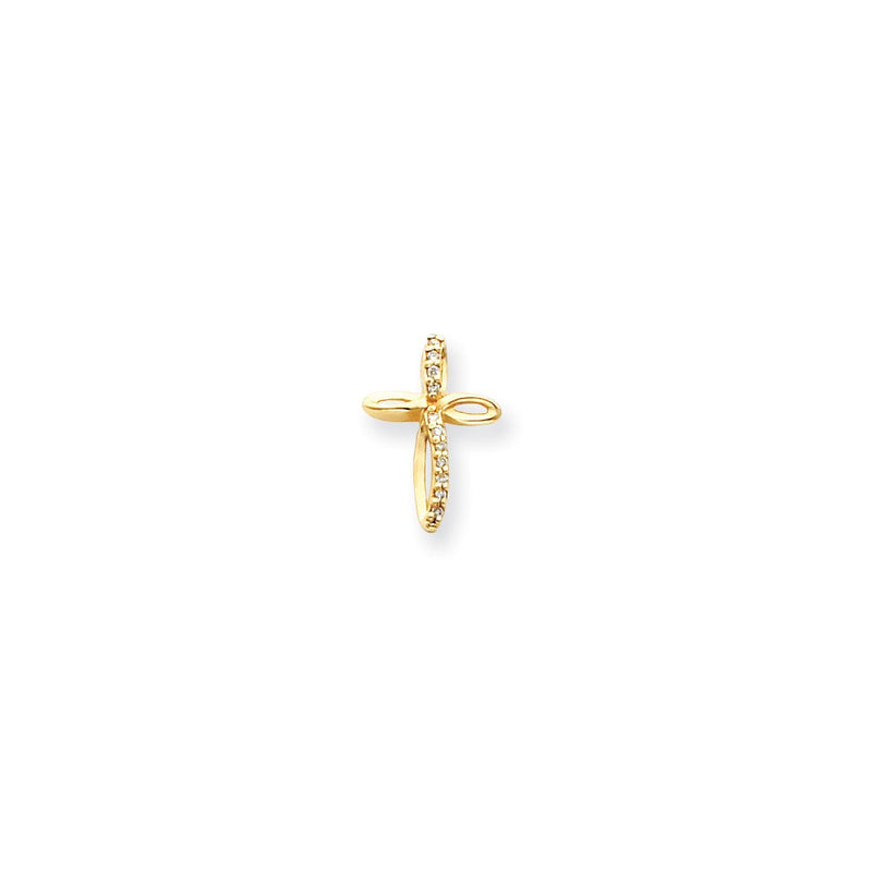 14k A Diamond cross pendant