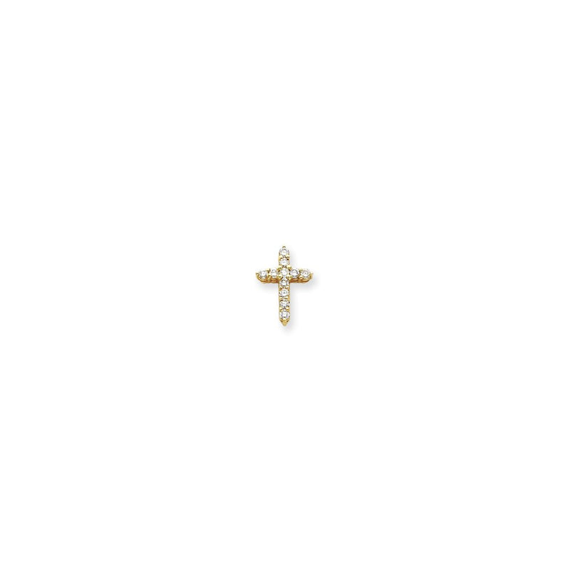 14k AAA Diamond cross pendant