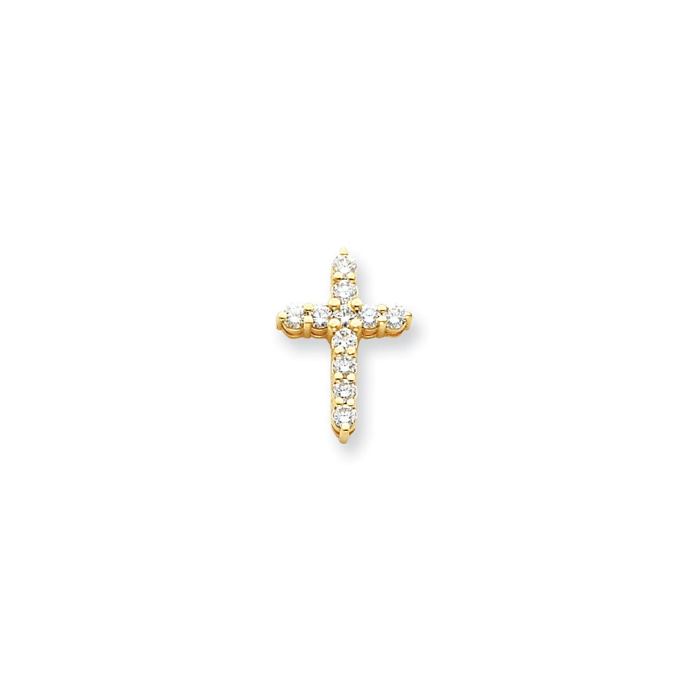 14k AA Diamond Cross Pendant