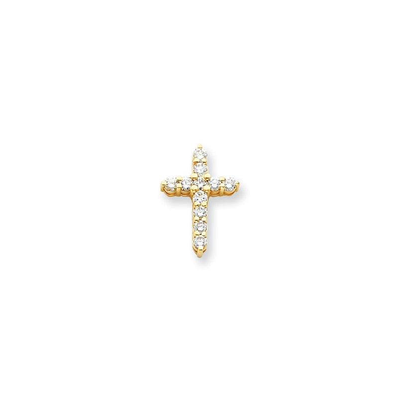 14k AA Diamond Cross Pendant