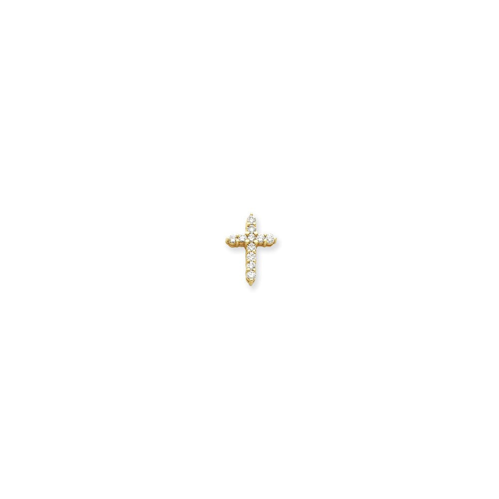 14k A Diamond cross pendant