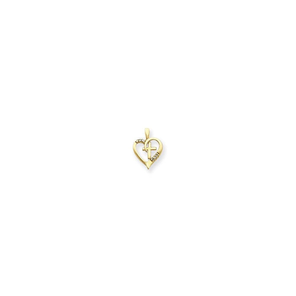 14k A Diamond cross pendant