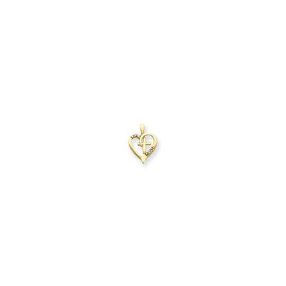 14k VS Diamond cross pendant