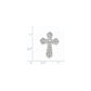 14k White Gold Passion Diamond Cross Pendant