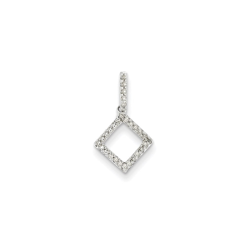 14k White Gold Diamond Pendant