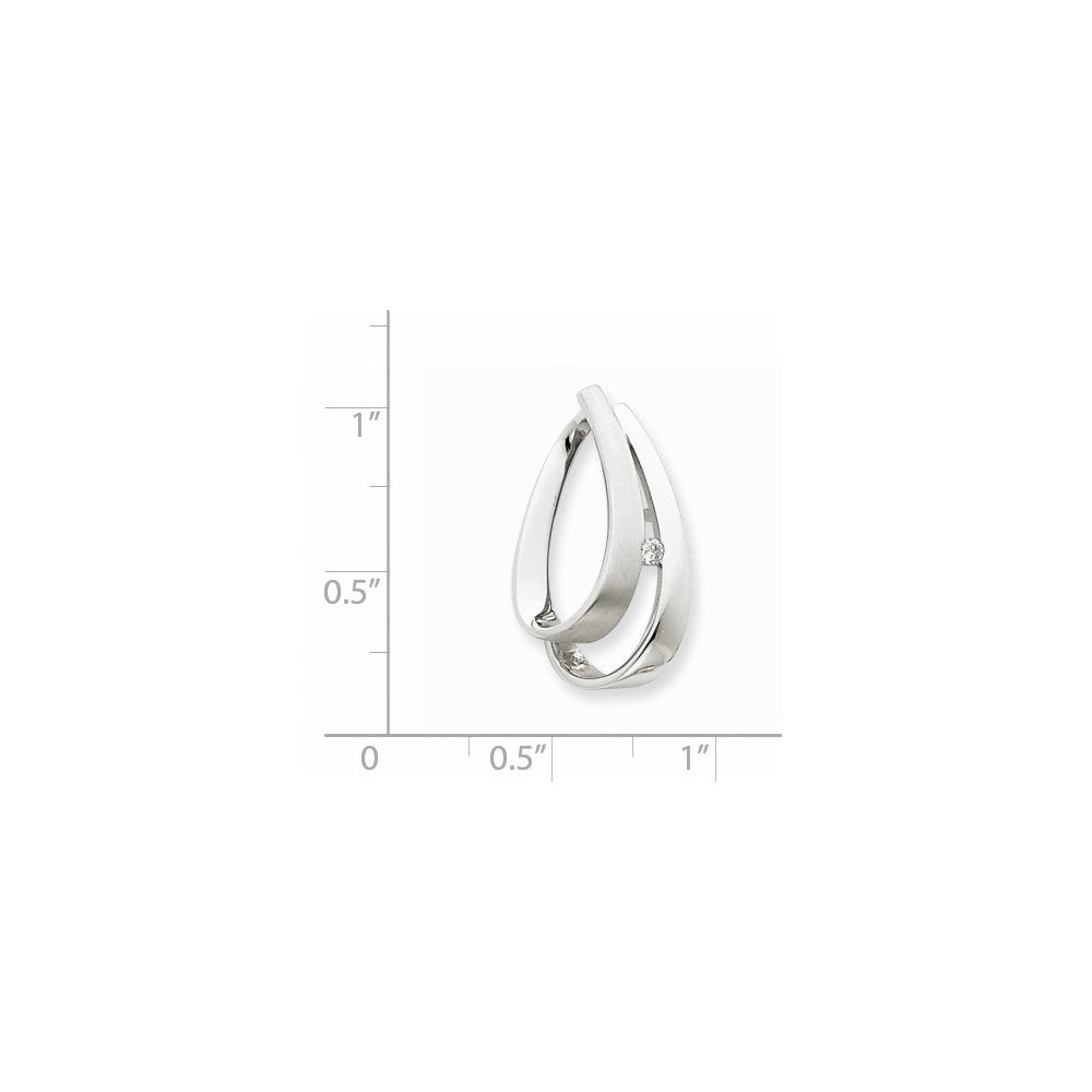 14k White Gold Real Diamond Pendant