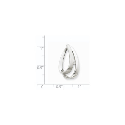 14k White Gold Real Diamond Pendant
