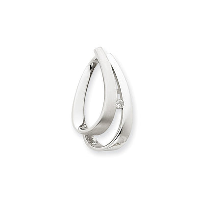 14k White Gold Real Diamond Pendant