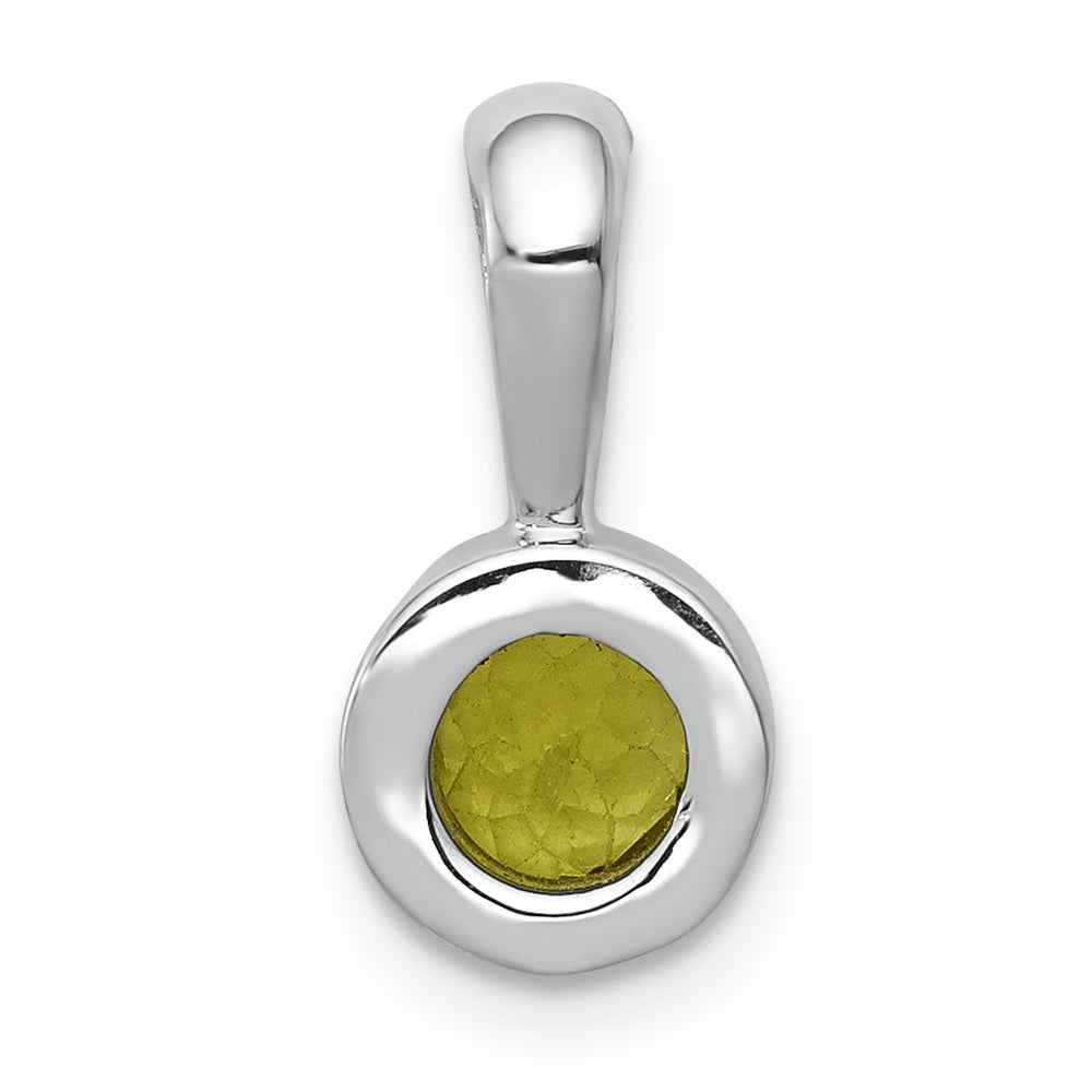 14k White Gold .55 Peridot Pendant