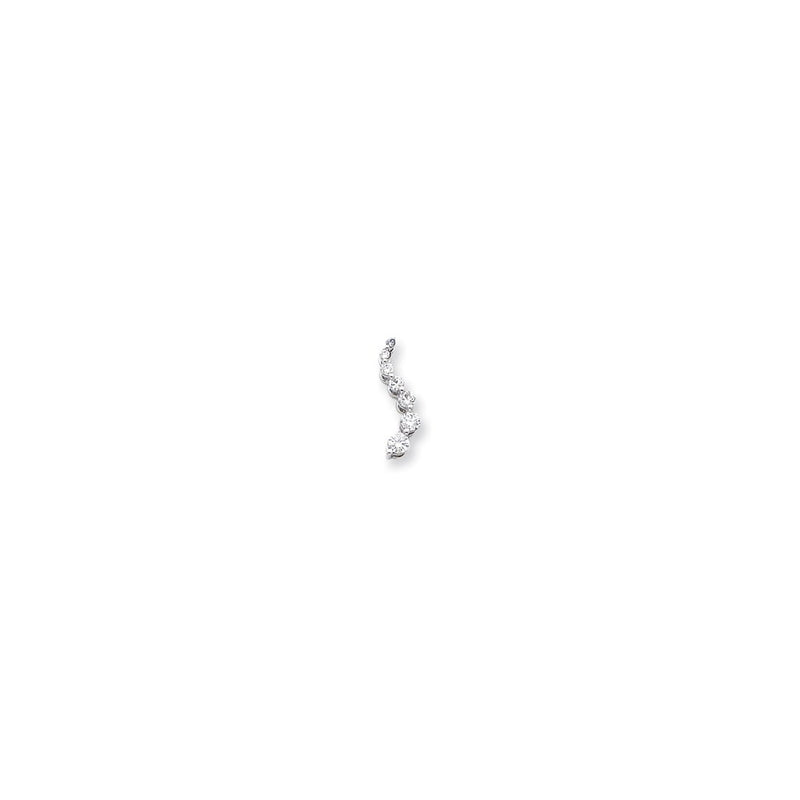 14k White Gold Real Diamond Journey Pendant