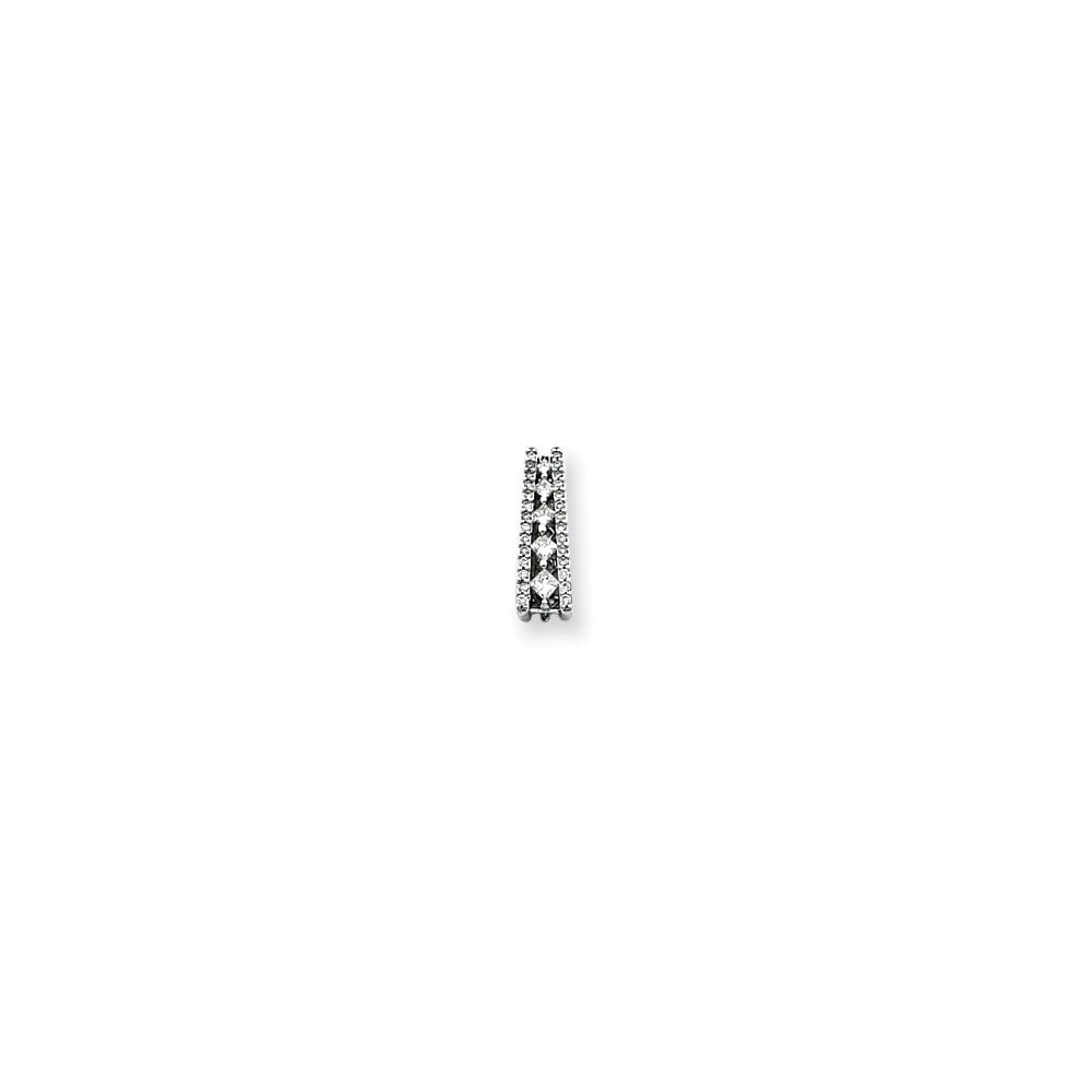 14k White Gold Real Diamond Journey Pendant
