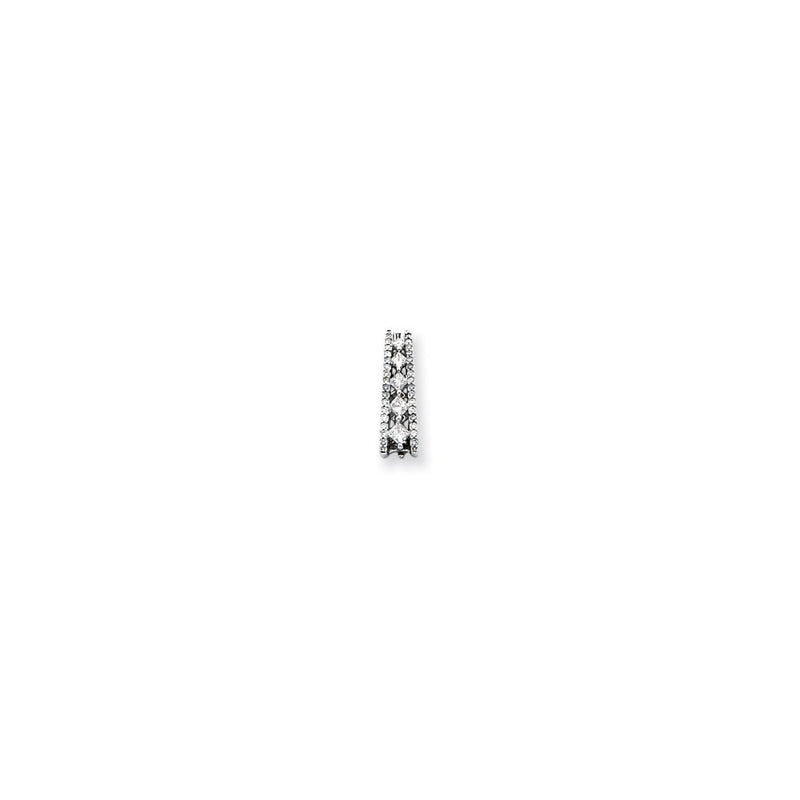 14k White Gold Real Diamond Journey Pendant