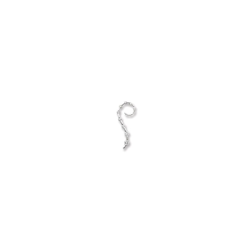 14k White Gold Real Diamond Journey Pendant