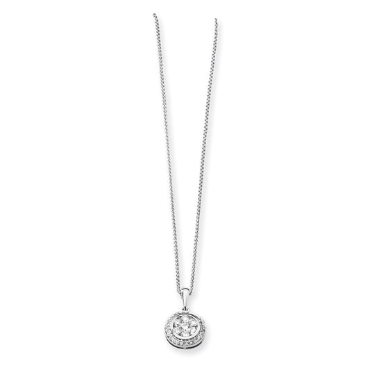 14k Mystere White Gold Real Diamond Necklace