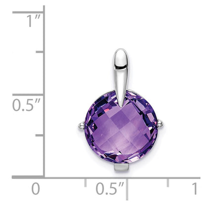 14K White Gold Amethyst Pendant