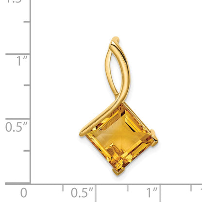 14K Yellow Gold Citrine Pendant