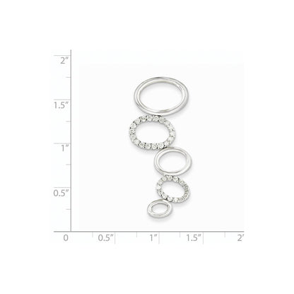 14k White Gold Fancy Real Diamond Pendant