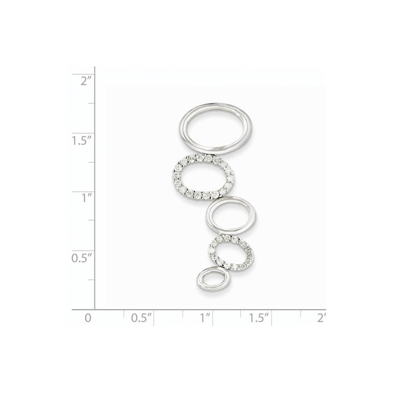 14k White Gold Fancy Real Diamond Pendant