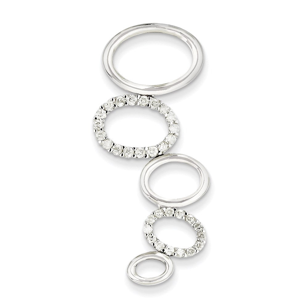 14k White Gold Fancy Real Diamond Pendant