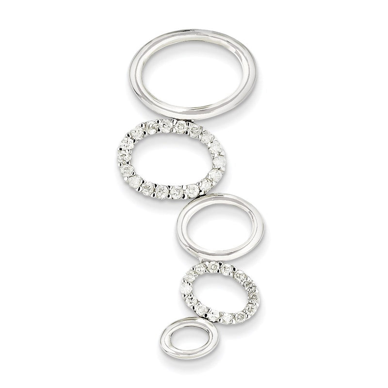 14k White Gold Fancy Real Diamond Pendant