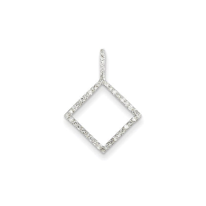 14k White Gold Diamond Chain Slide