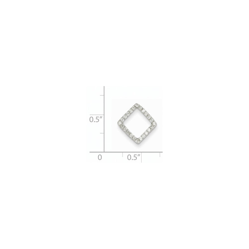 14k White Gold Real Diamond Chain Slide