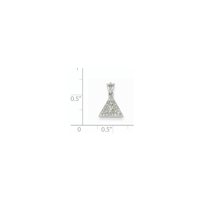 14k White Gold Real Diamond Pendant