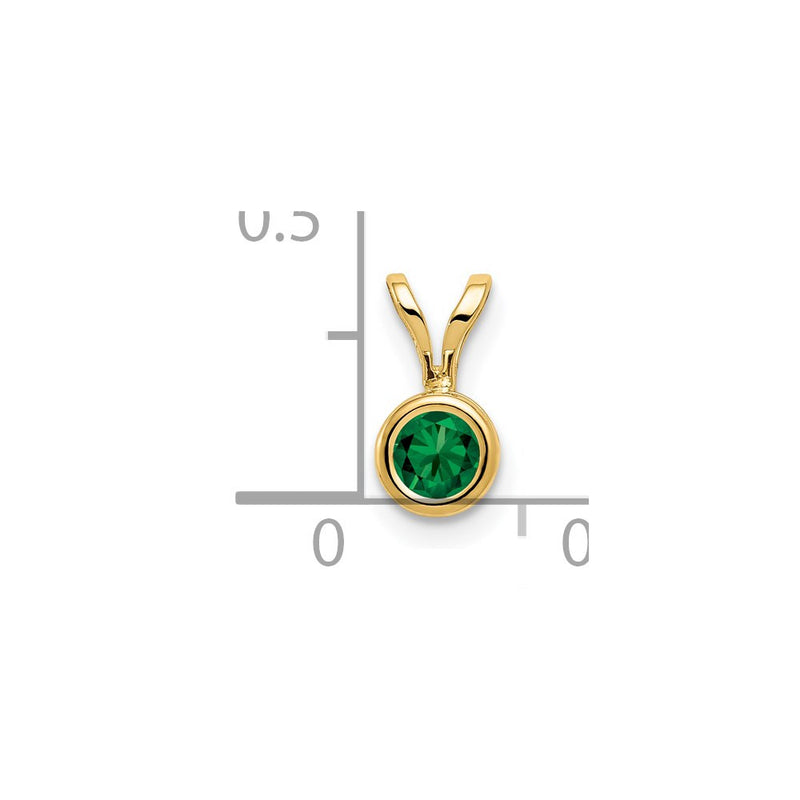 14K Yellow Gold 4mm Mount St. Helens bezel pendant