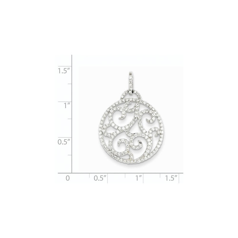 14k White Gold Fancy Real Diamond Pendant