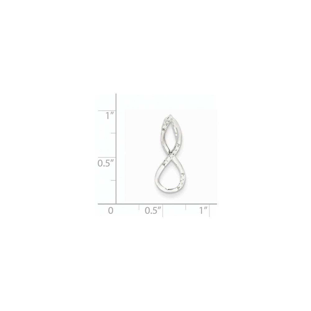 14K White Gold Real Diamond Pendant