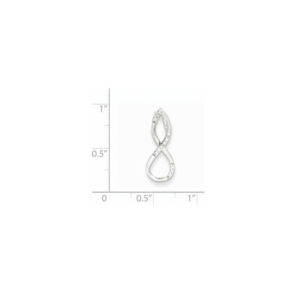 14K White Gold Real Diamond Pendant